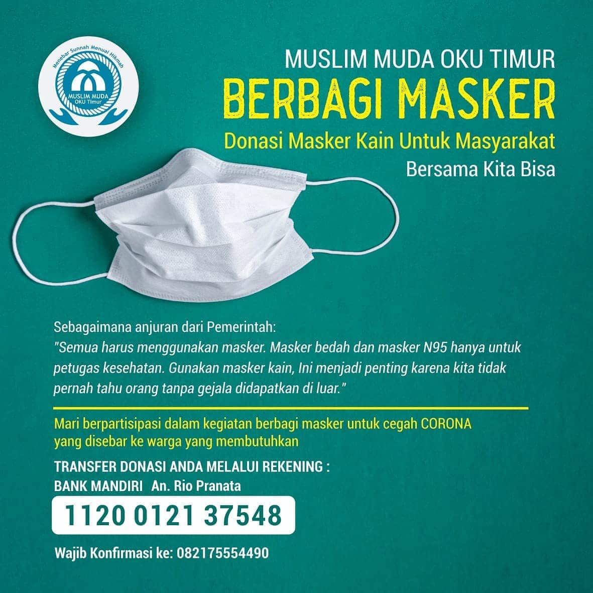 Donasi Masker Kain Untuk Masyarakat